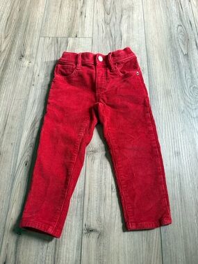 GAP Bright Red Corduroy Kids Pants Size 3